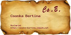 Csonka Bertina névjegykártya